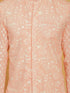 Vastramay Men's Peach Cotton Nehru Jacket